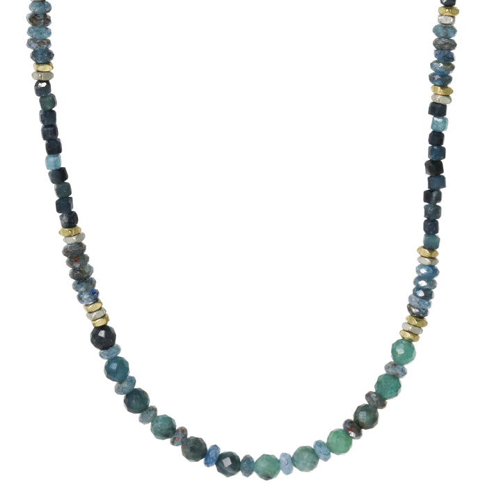 Blue Tourmaline + Kyanite Necklace