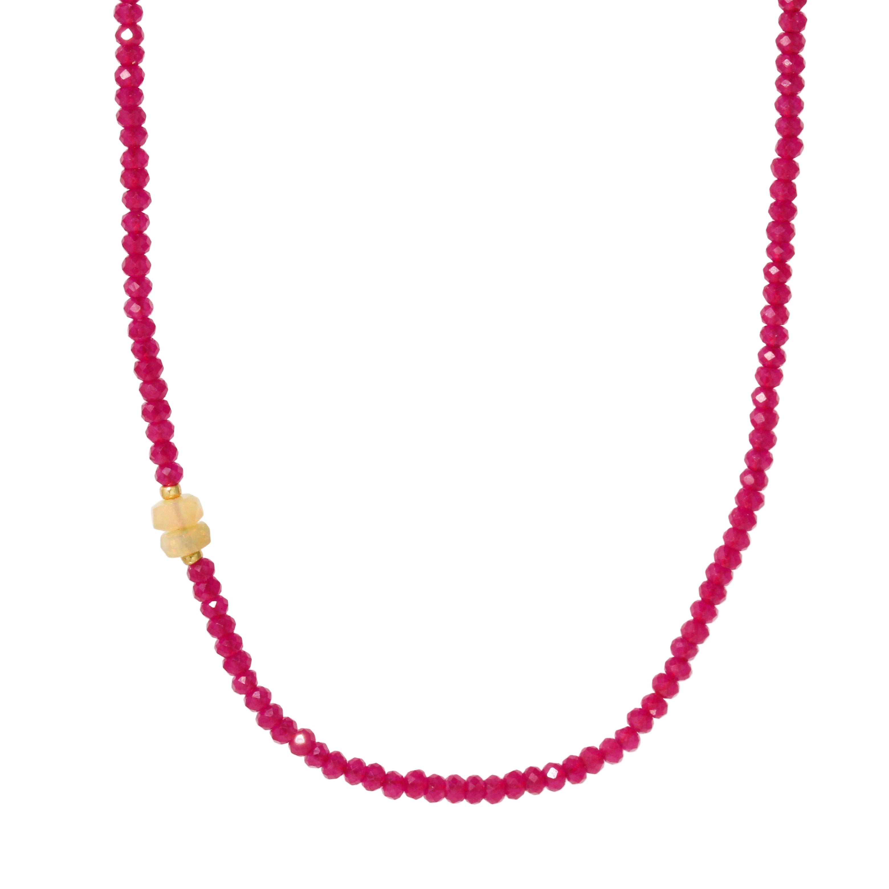 Ruby + Opal Necklace