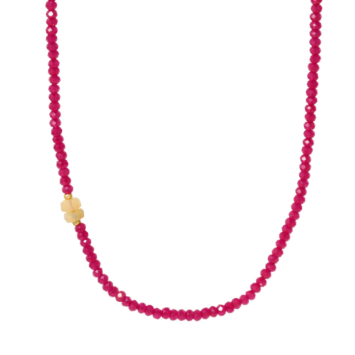 Ruby + Opal Necklace