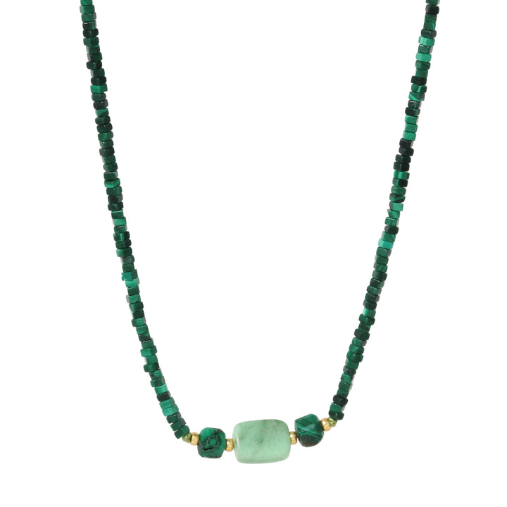 Malachite + Green Turquoise Necklace