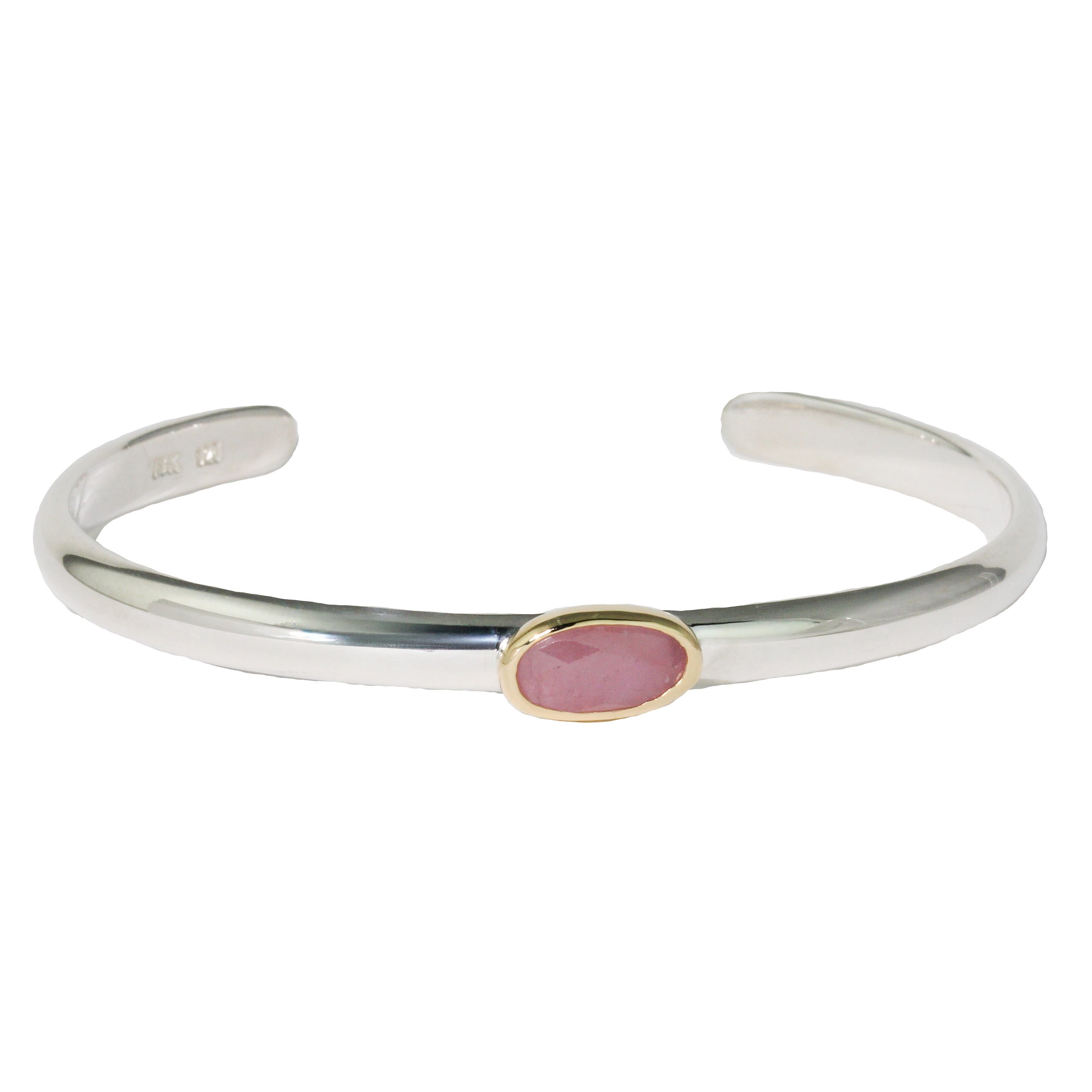 Light Pink Sapphire Cuff Bracelet