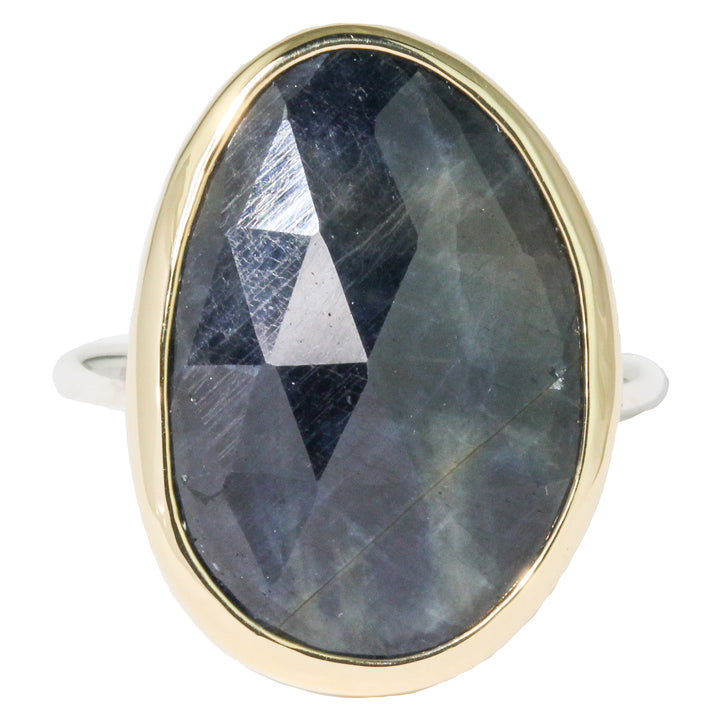 Large Dark Blue Sapphire Ring