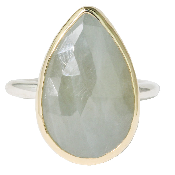 Teardrop Linen Sapphire Ring