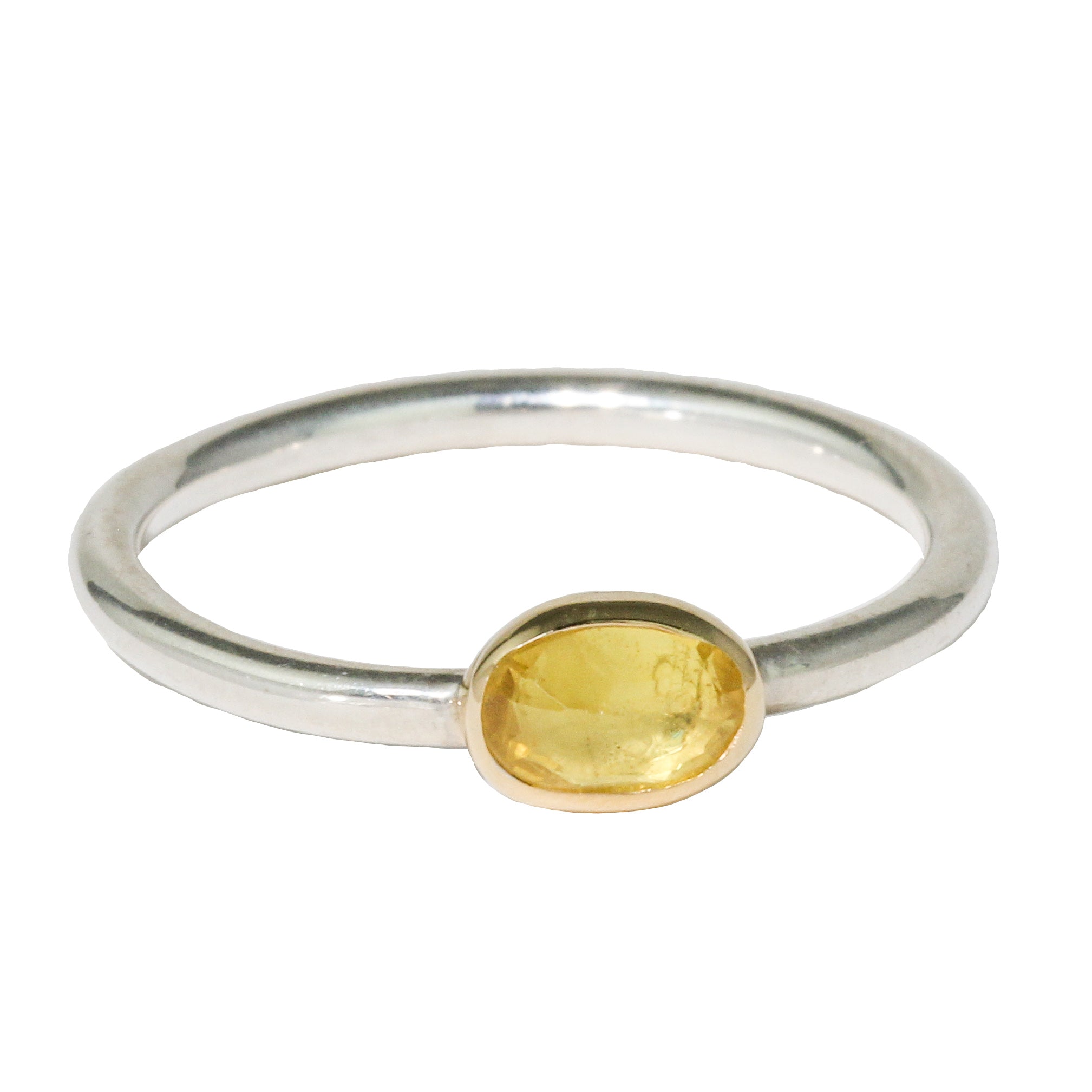 Yellow Sapphire Stacking Ring