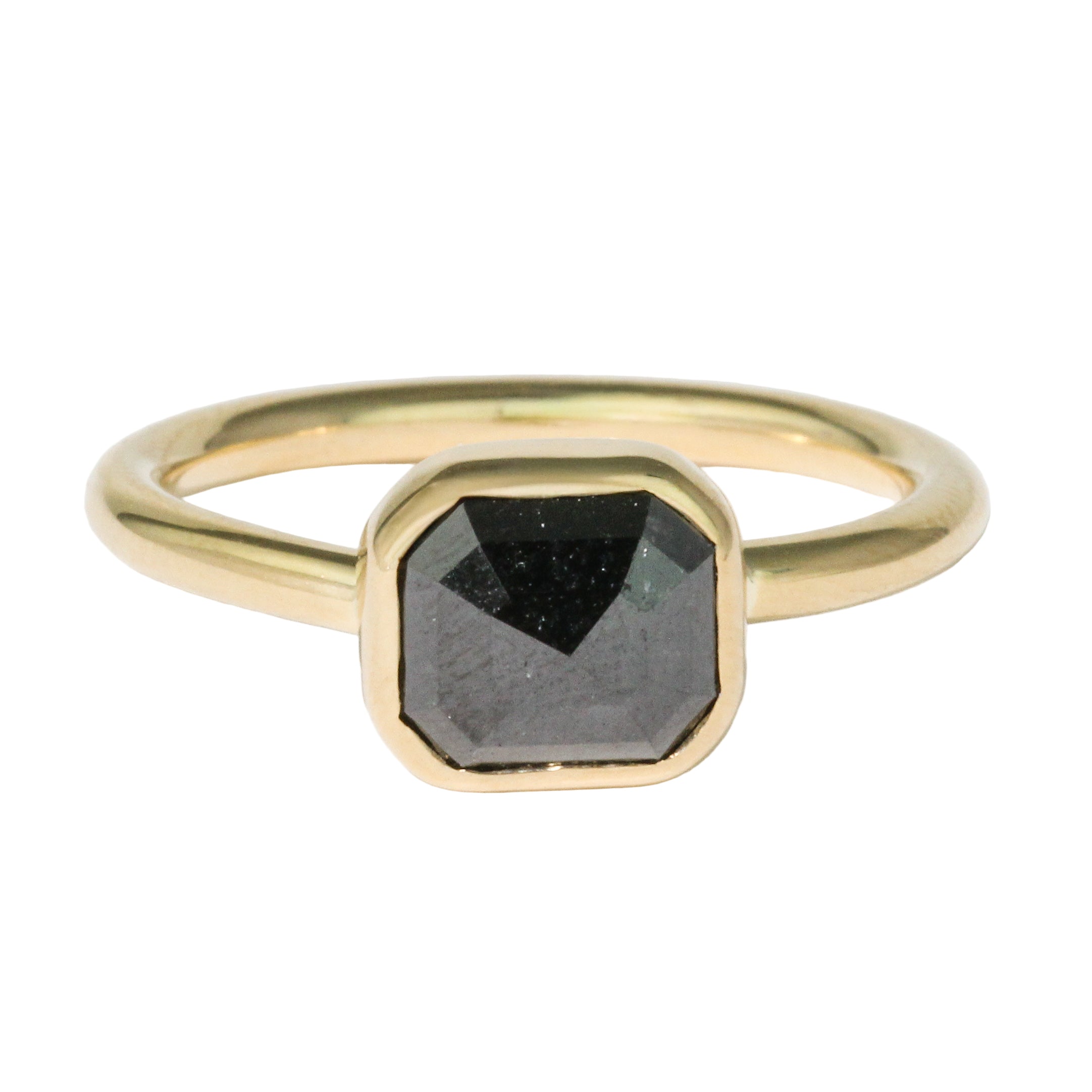 Inverted Black Diamond Ring