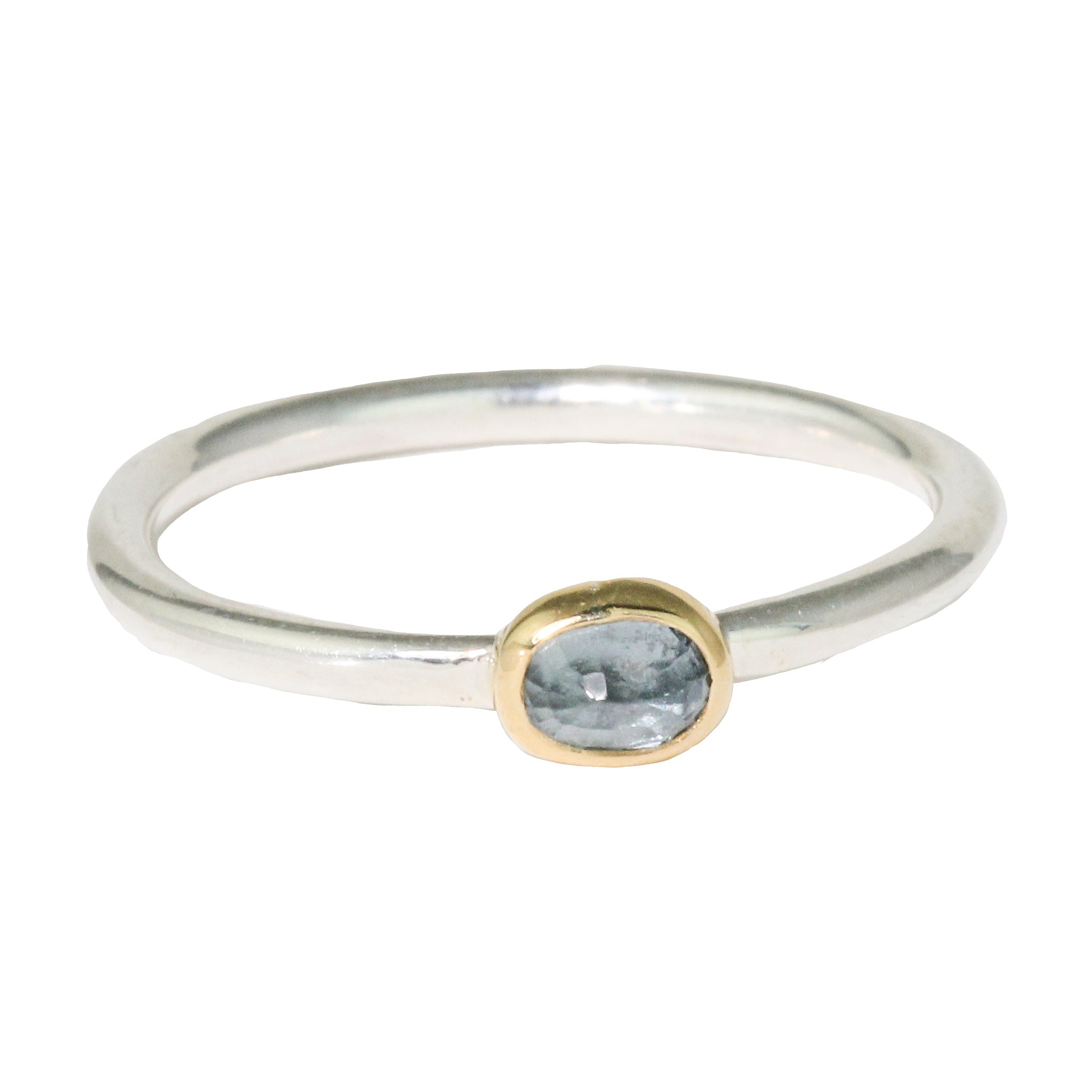 Mini Light Blue Sapphire Stacking Ring