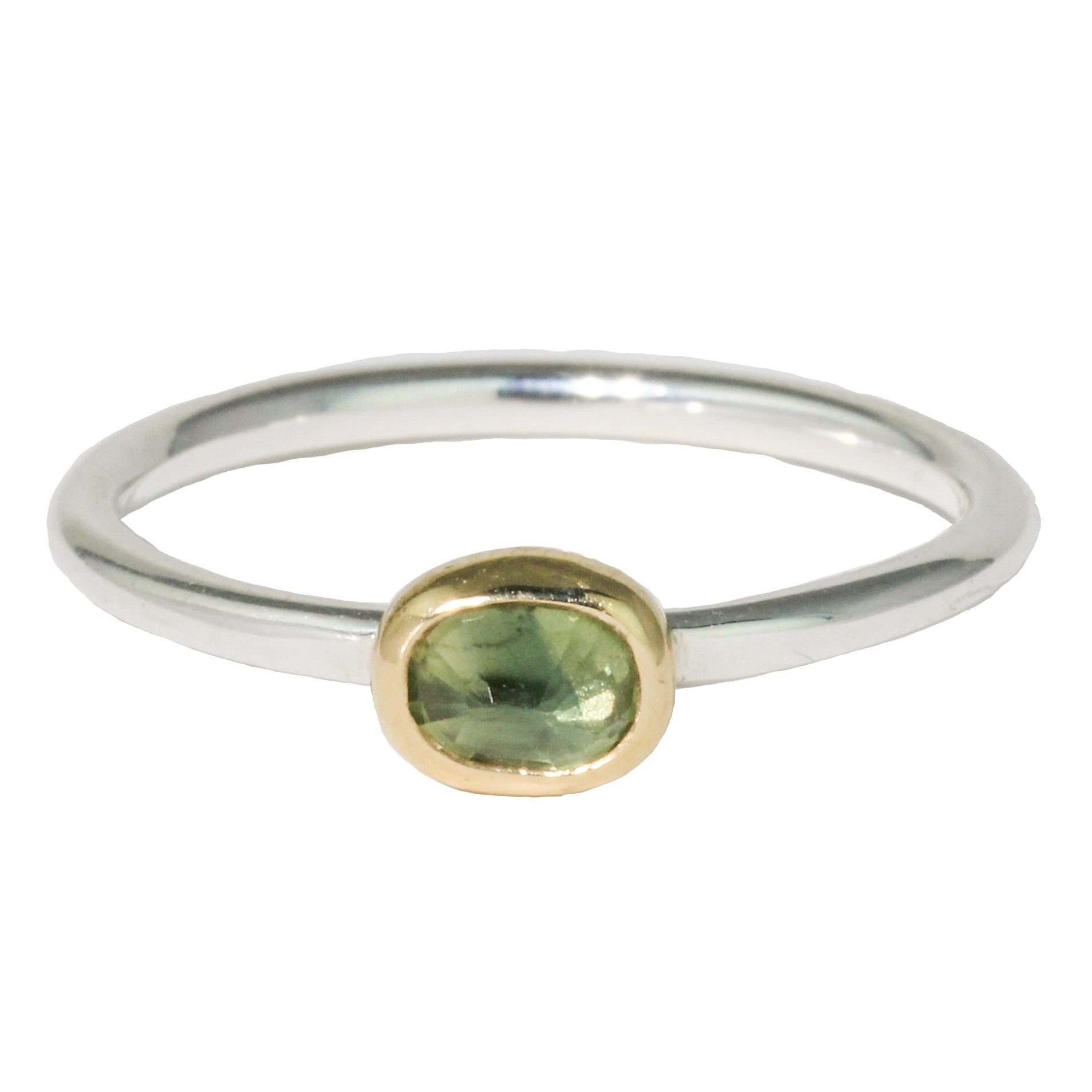 Green Sapphire Stacking Ring