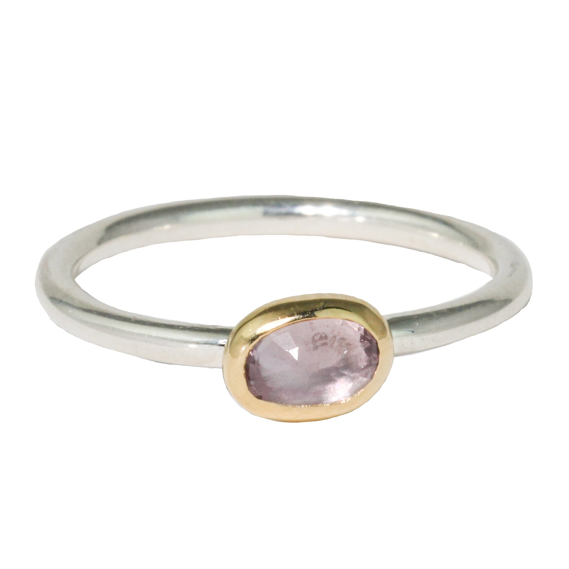 Light Pink Sapphire Stacking Ring