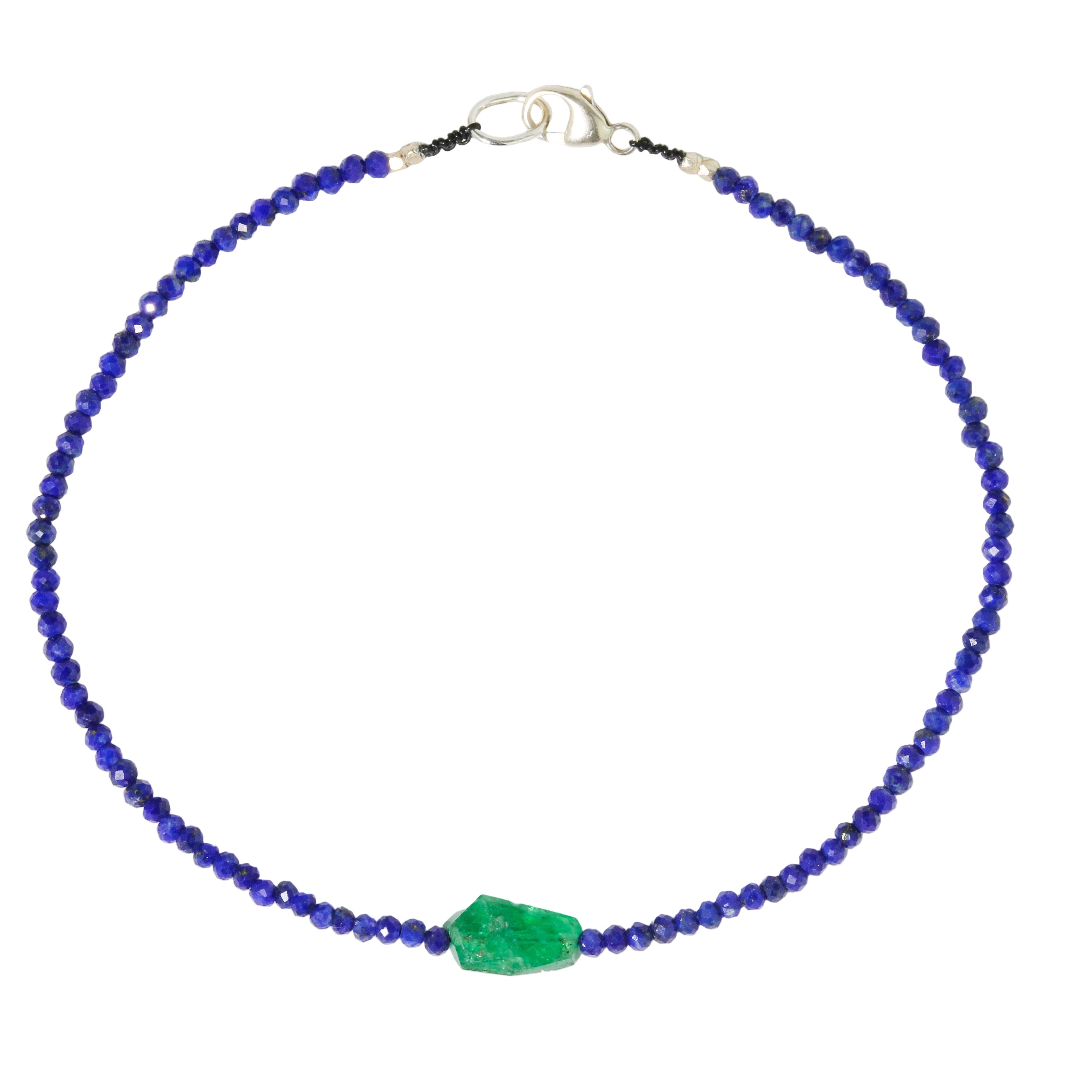 Lapis & Emerald Bracelet No. 157