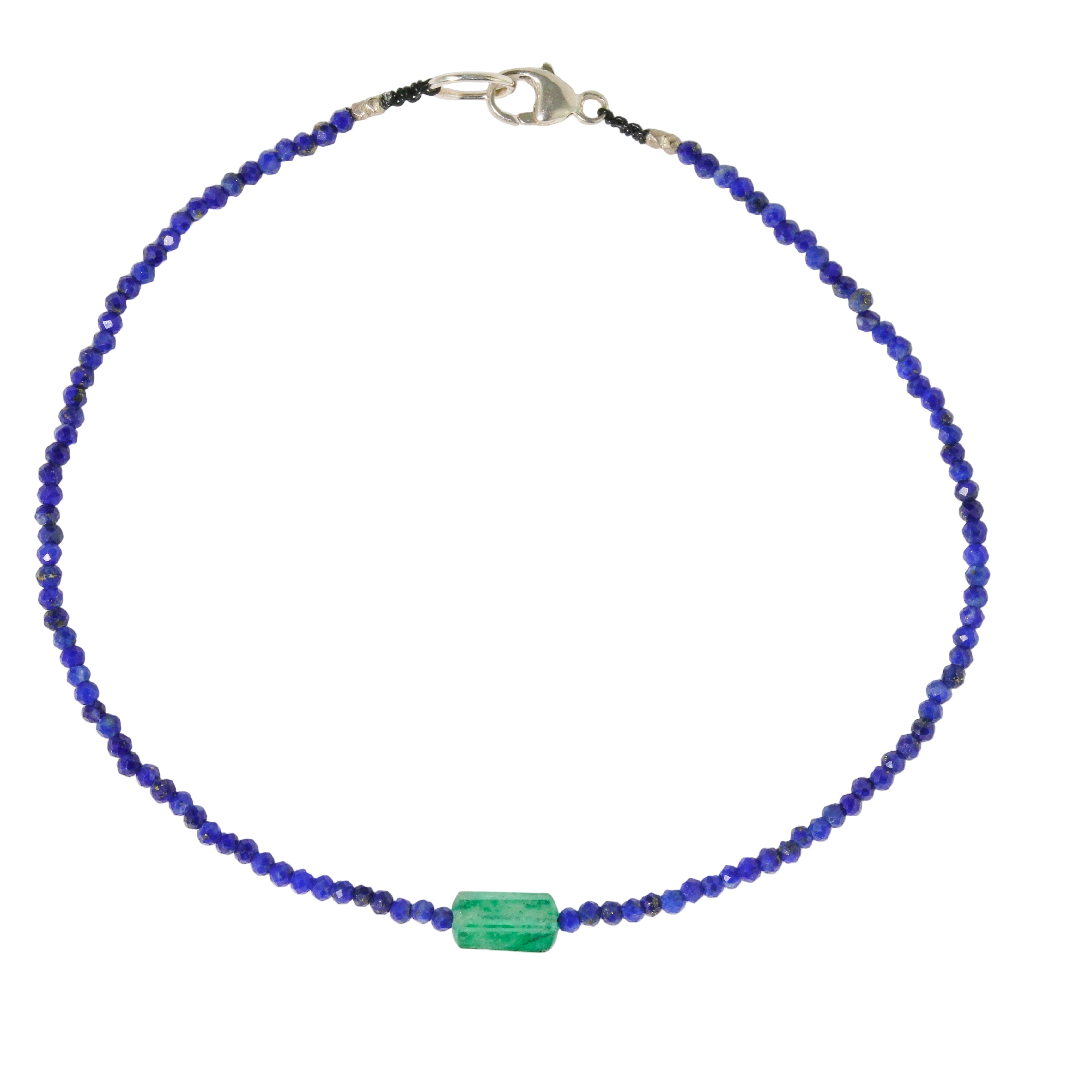 Lapis & Emerald Bracelet No. 105