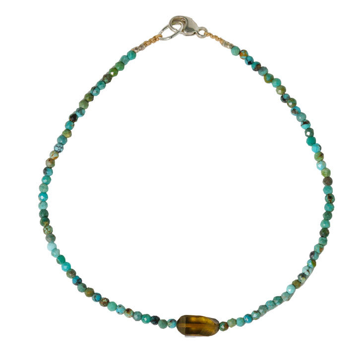 Turquoise & Smoky Tourmaline Bracelet No. 119