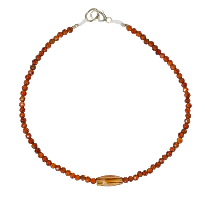 Hessonite Garnet & Tourmaline Bracelet No. 95