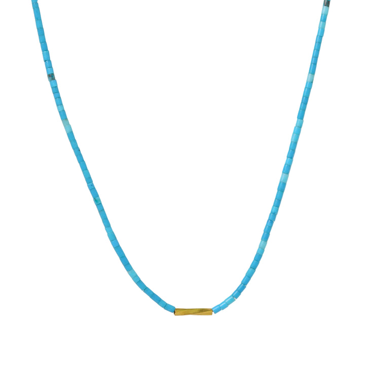 Heishi Beaded Turquoise Necklace