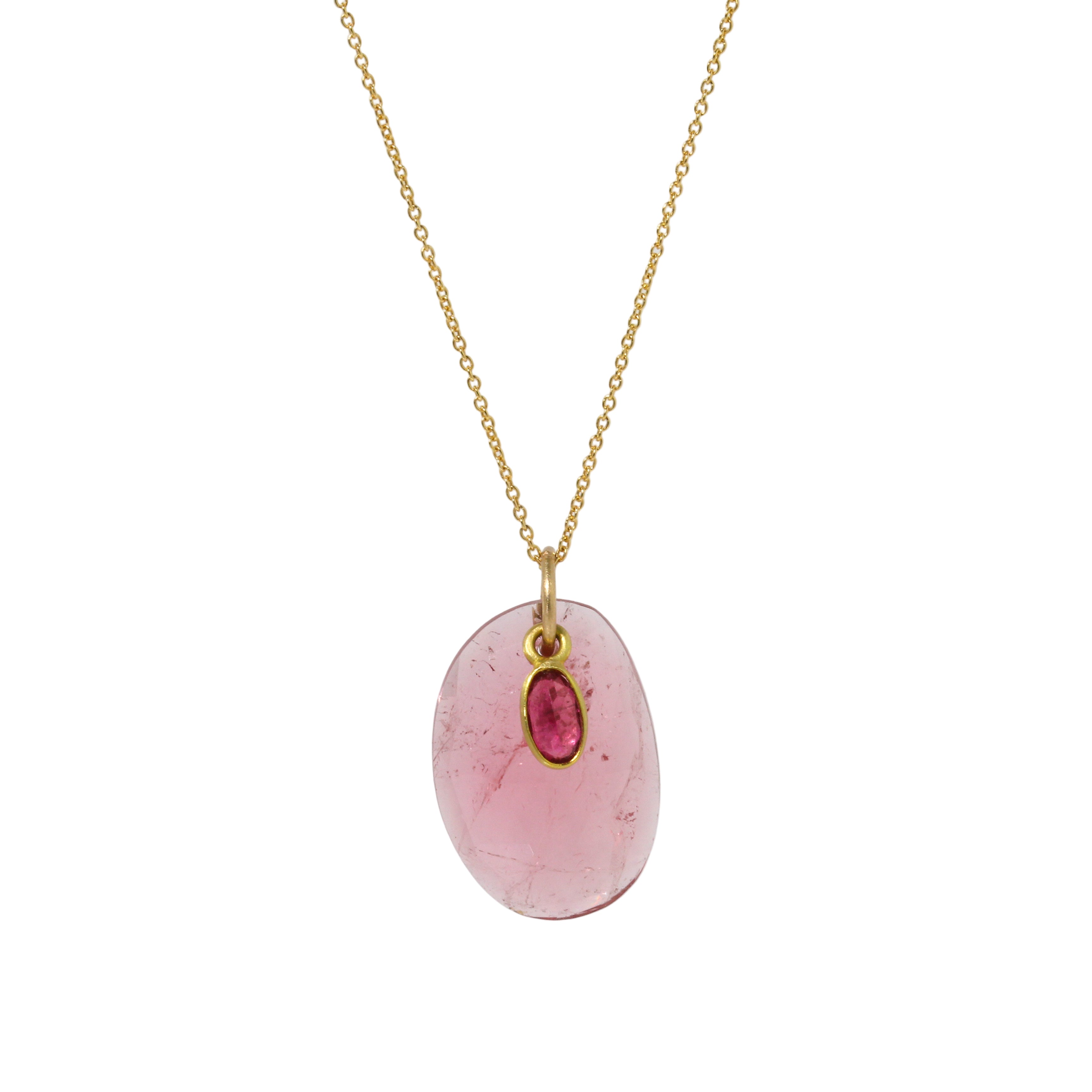 Pink Tourmaline + Tourmaline Necklace