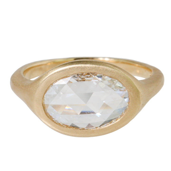 Rose Cut Diamond Signet Ring