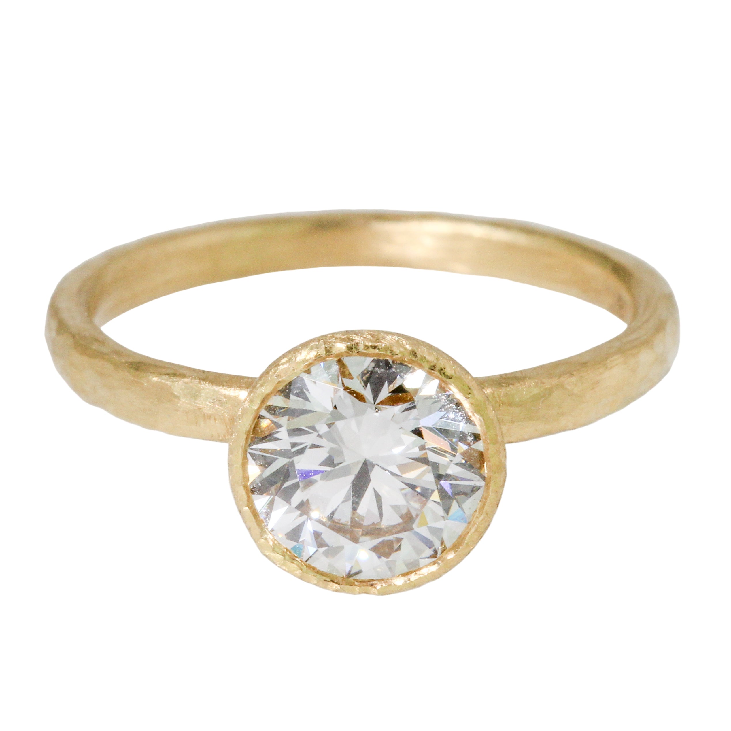 Brilliant Round Bezel Diamond Ring
