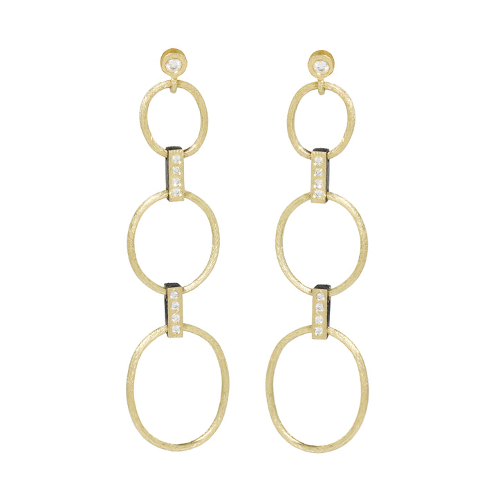Alba Triple Hoop Drop Earrings
