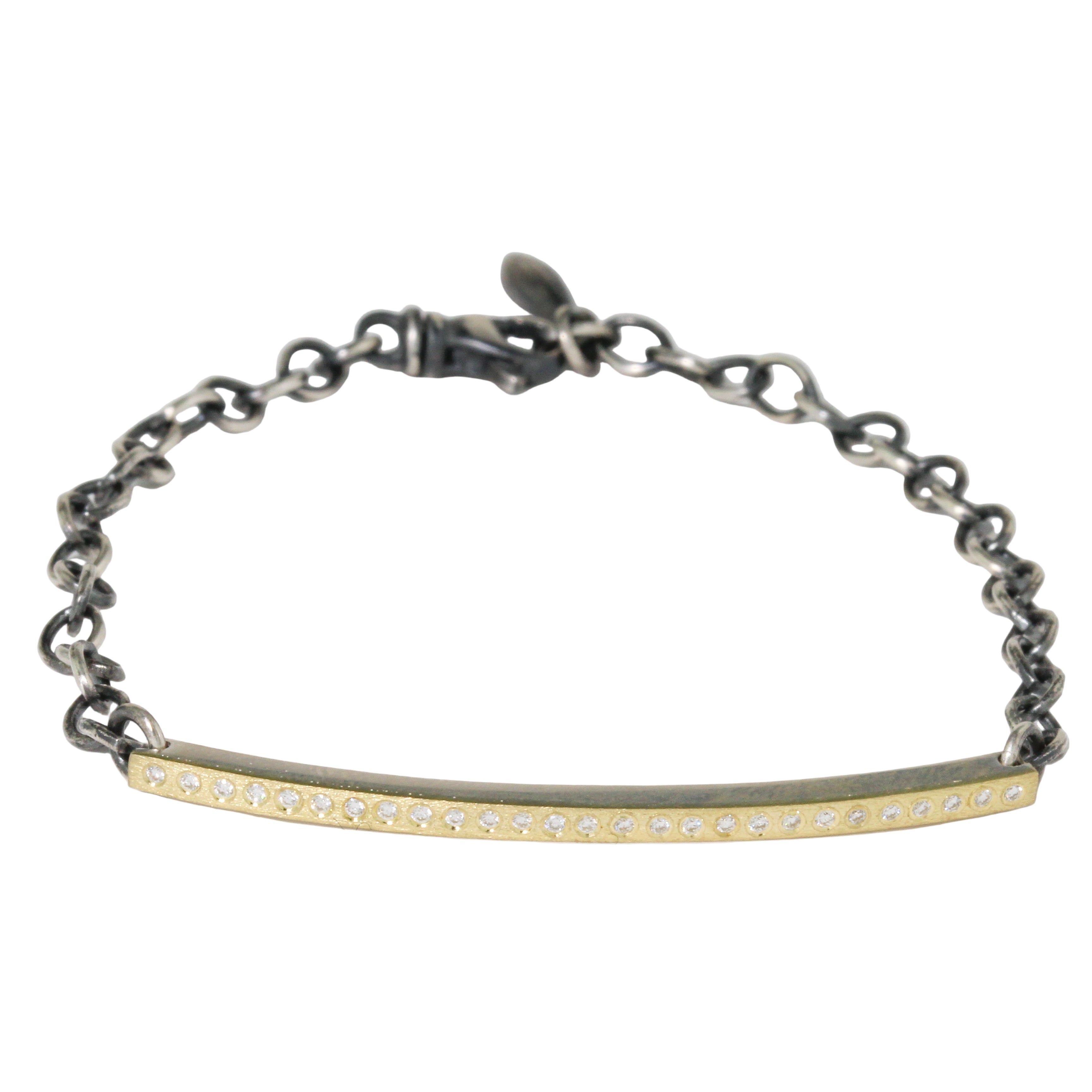 XS Adam ID Bar Yellow Gold Link Bracelet