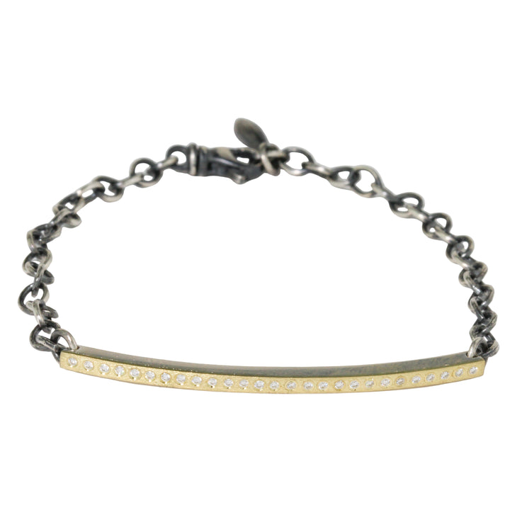 XS Adam ID Bar Yellow Gold Link Bracelet