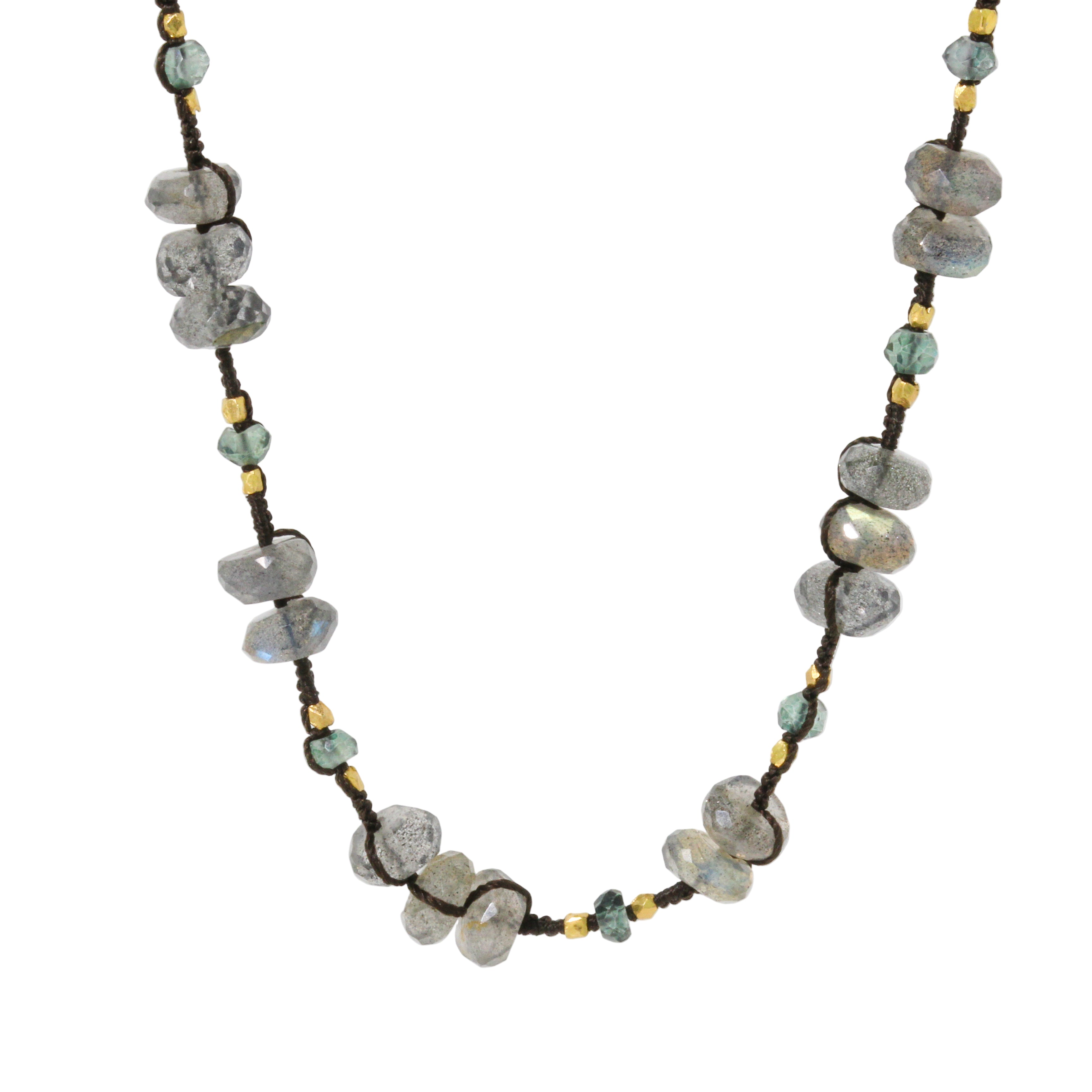Labradorite Woven Necklace