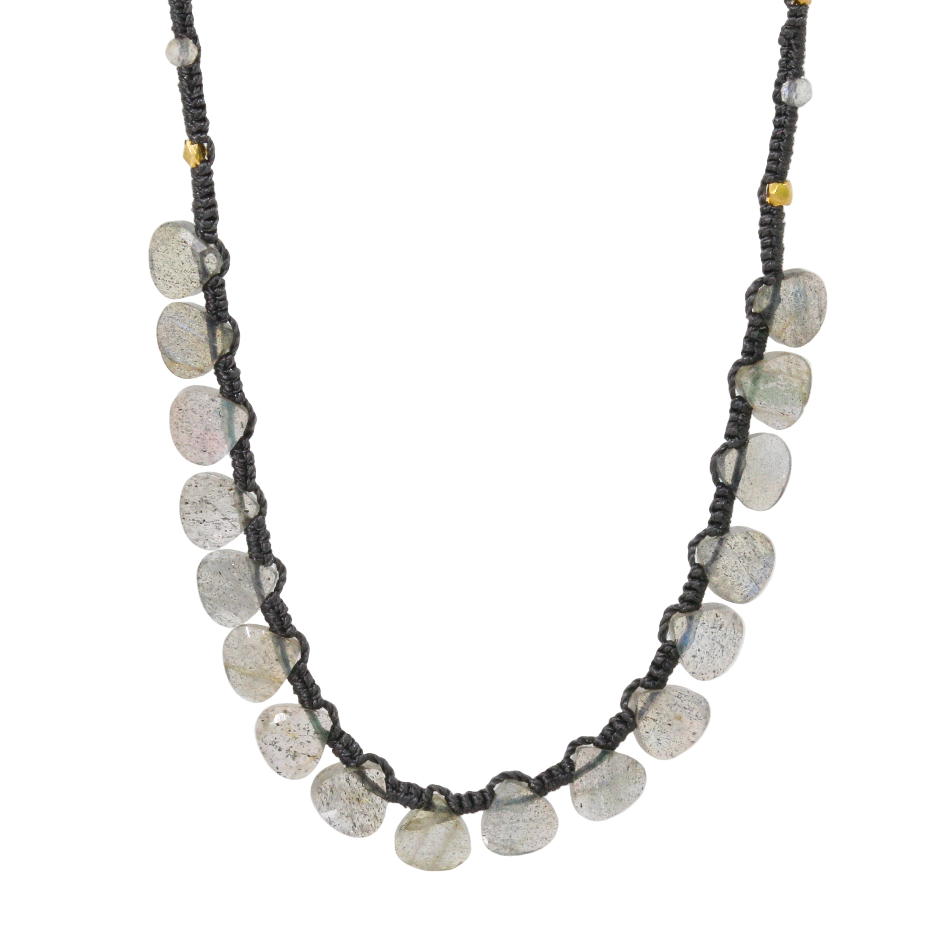 Labradorite Droplet Necklace