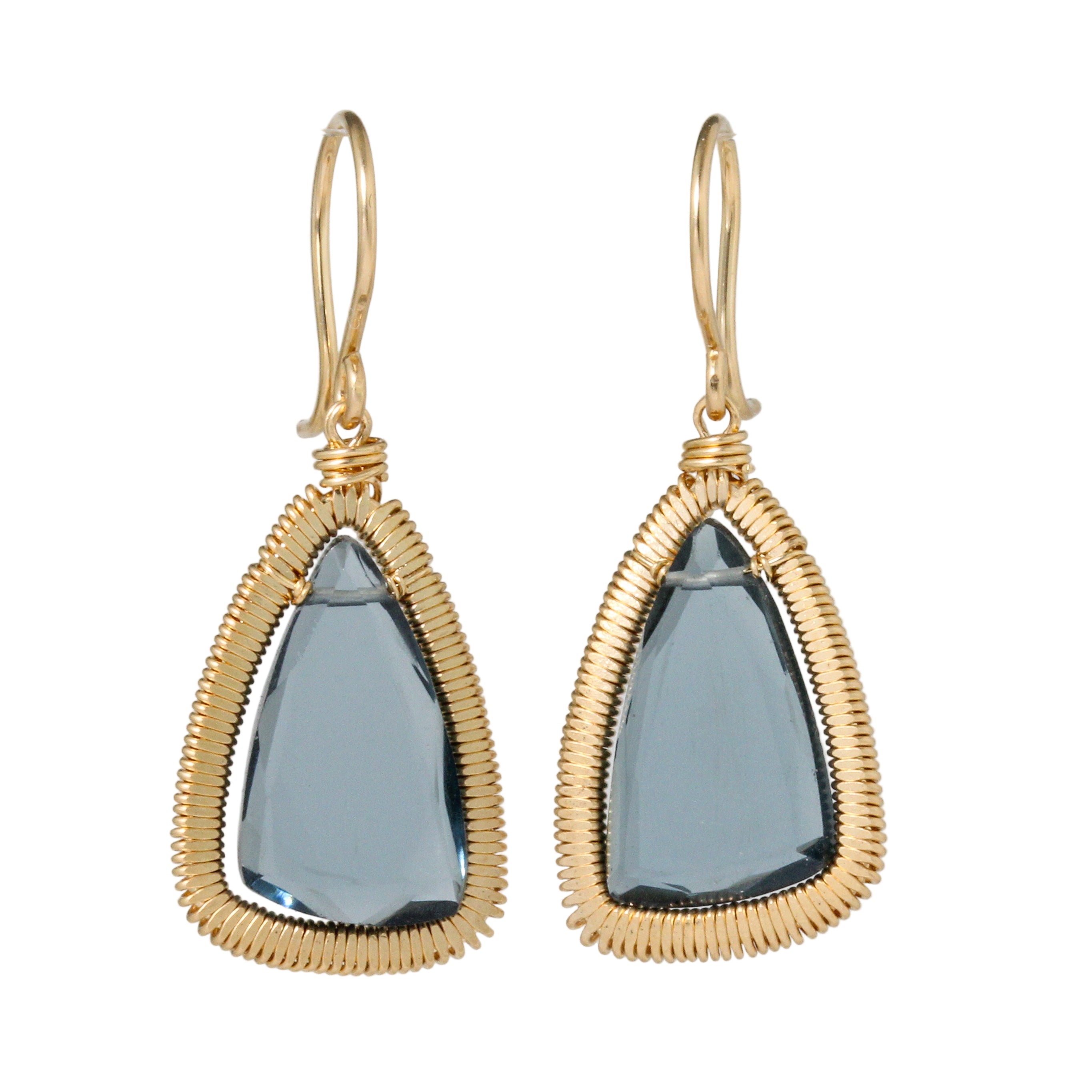 London Blue Topaz Asymmetrical Earrings