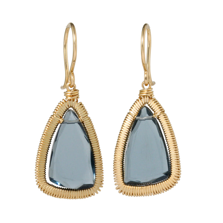 London Blue Topaz Asymmetrical Earrings