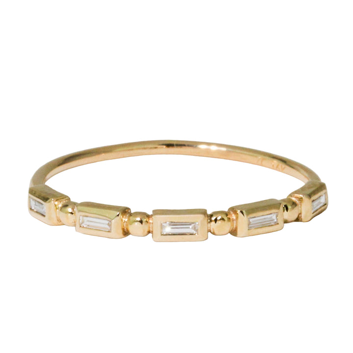 Baguette Dot Dash Ring