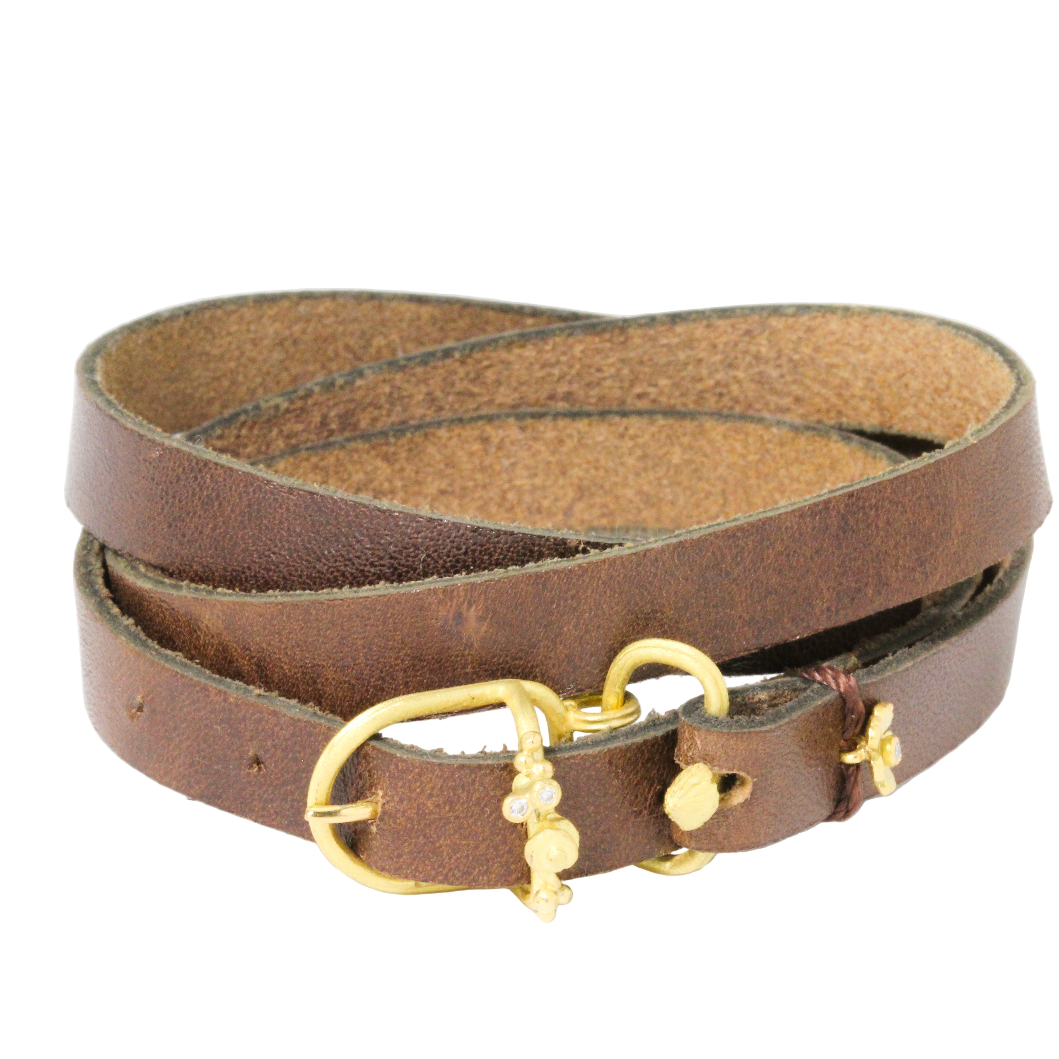 Leather Wrap Buckle Bracelet