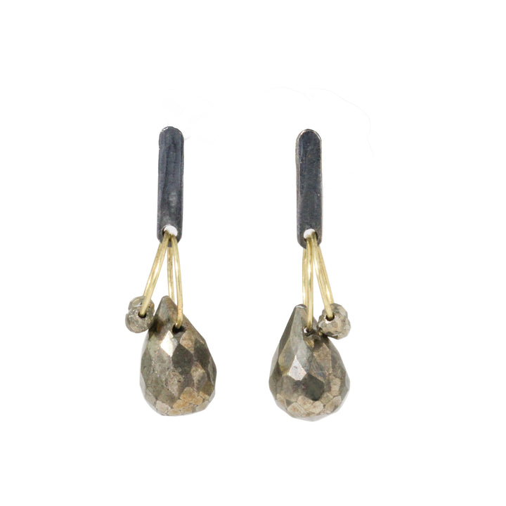 Mini Tangle Pyrite Earrings