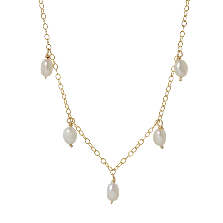 5 Pearl Droplet Necklace