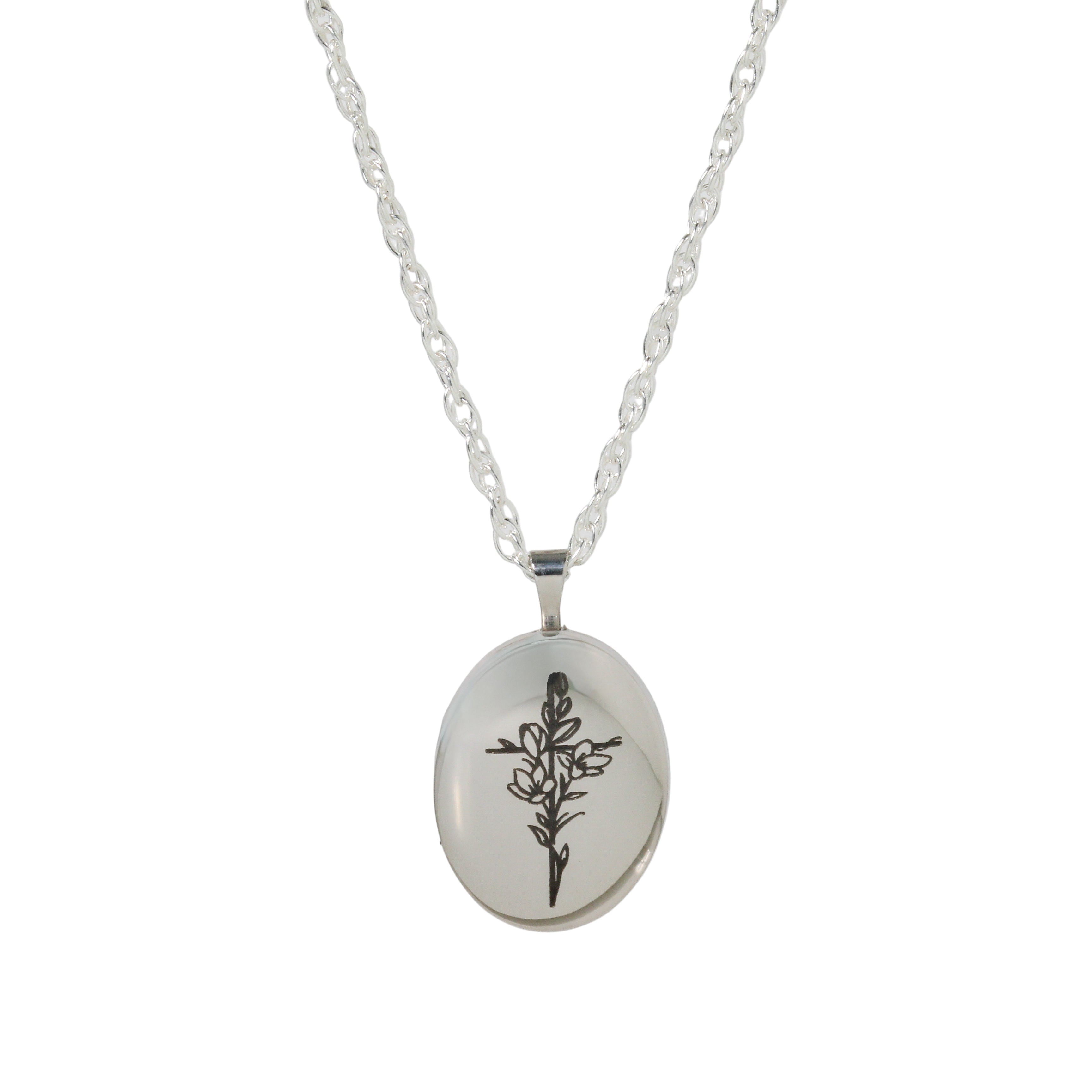 Small Floral Cross Locket Necklace