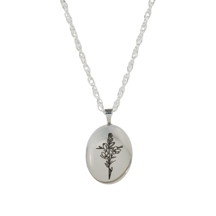 Small Floral Cross Locket Necklace