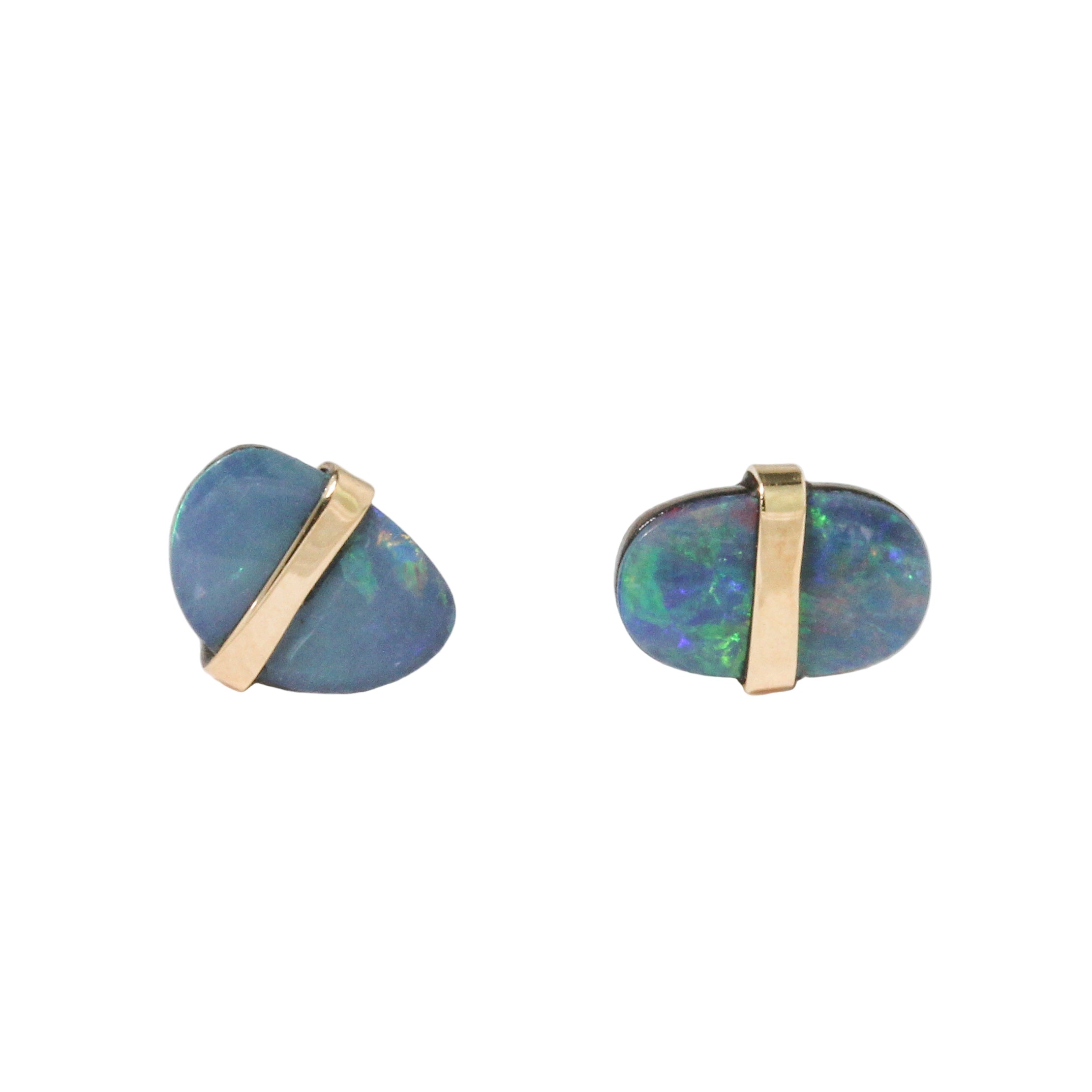 Australian Opal Banded Stud Earrings