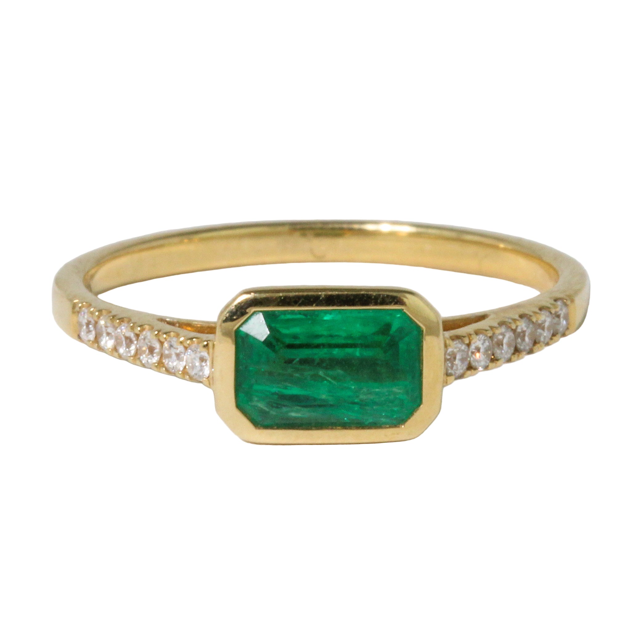 Emerald + Diamond Ring