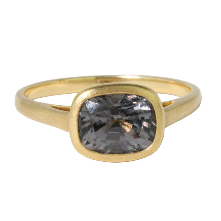 Cushion Cut Grey Sapphire Ring