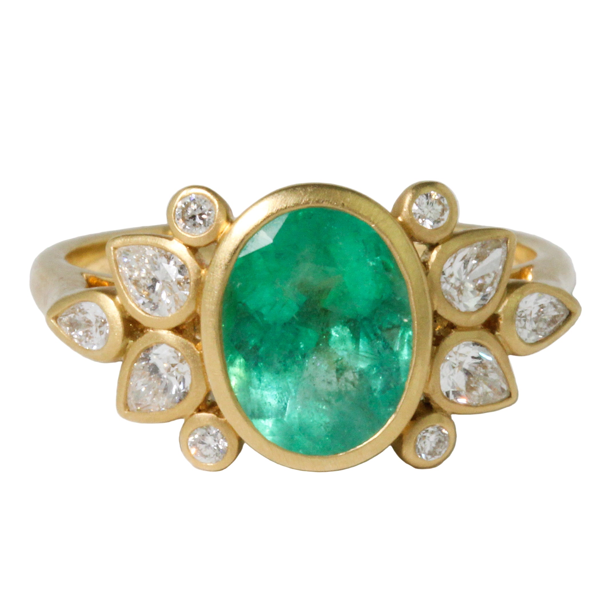 Emerald + Diamond Evermore Ring