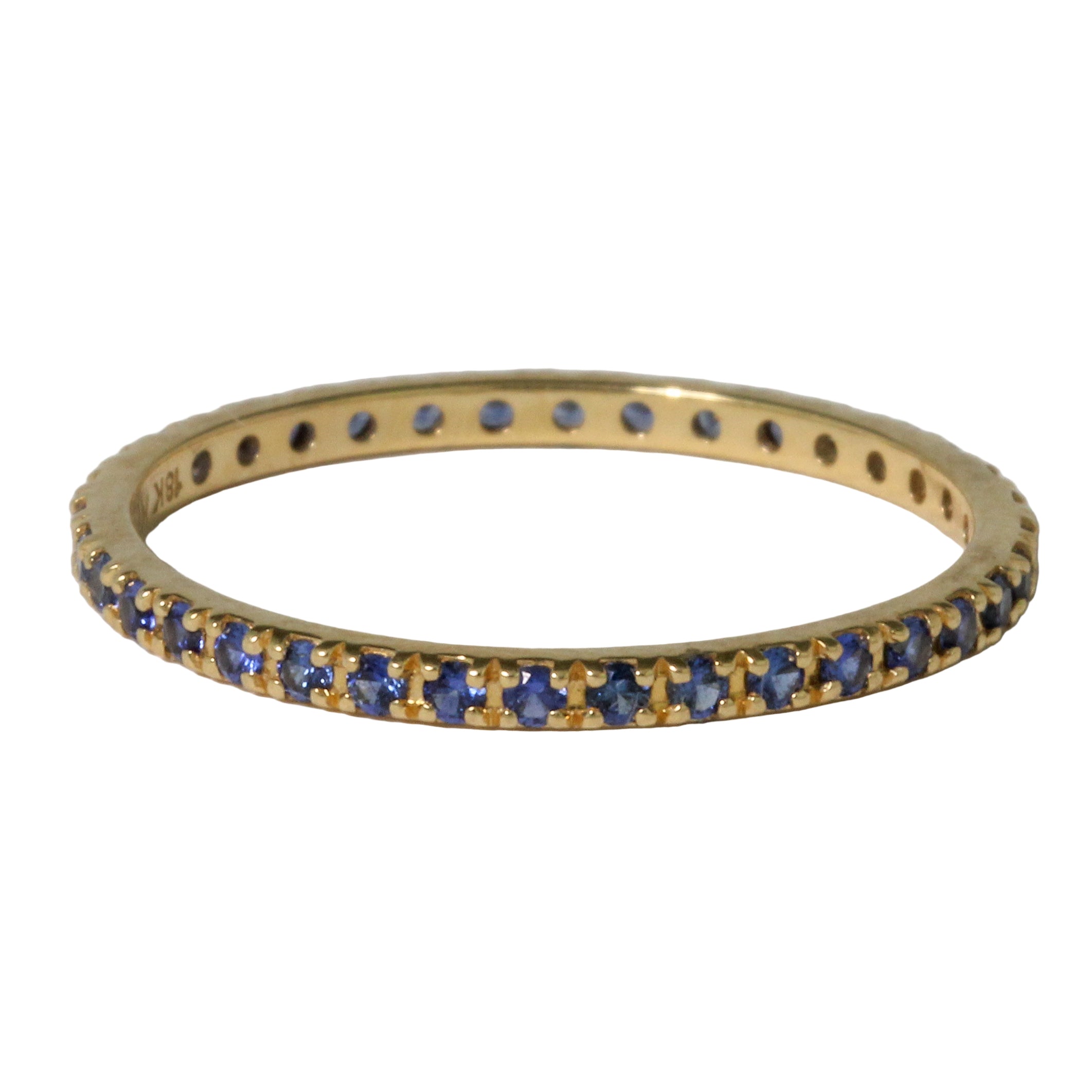 Dancing Blue Sapphire Stacking Band