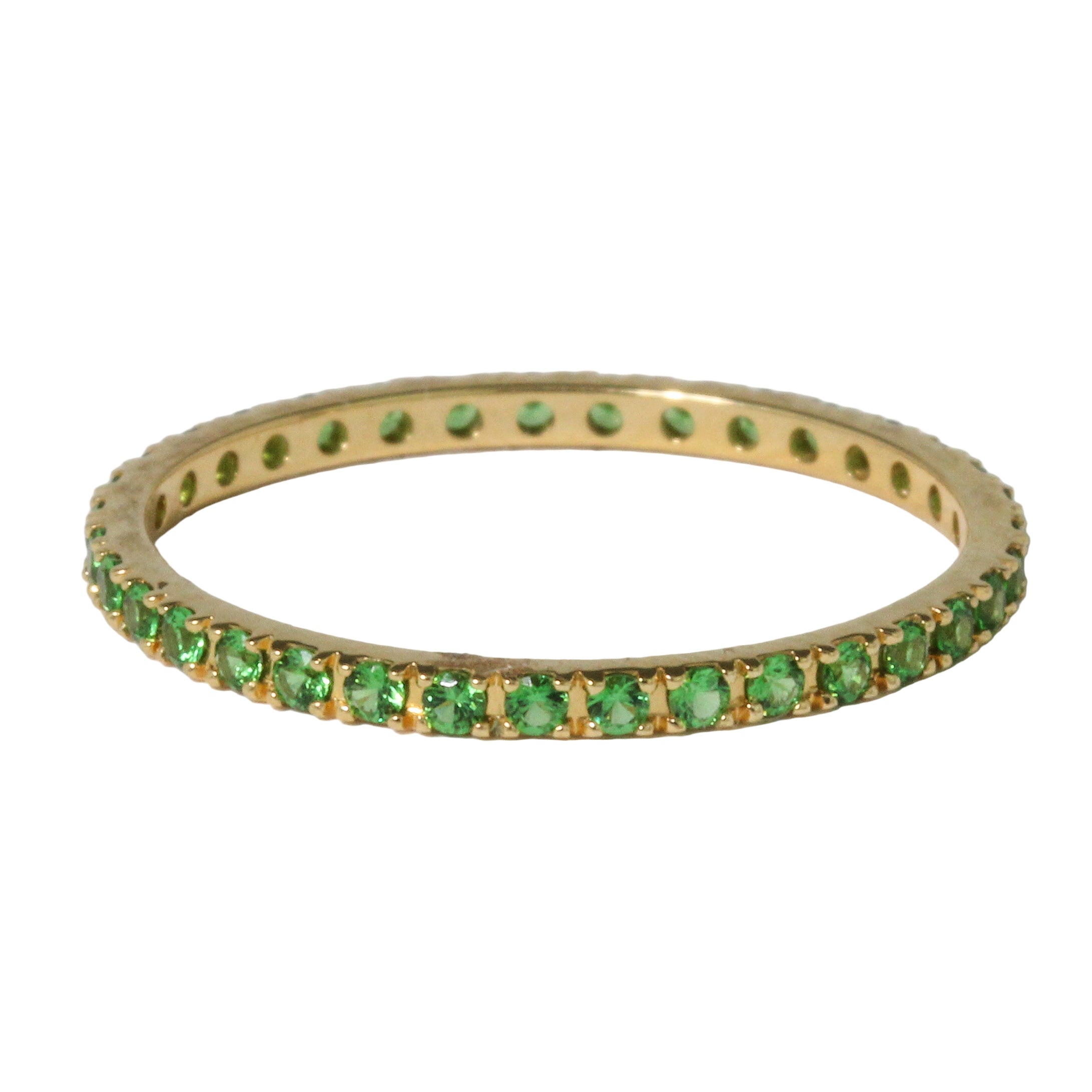 Dancing Tsavorite Stacking Band