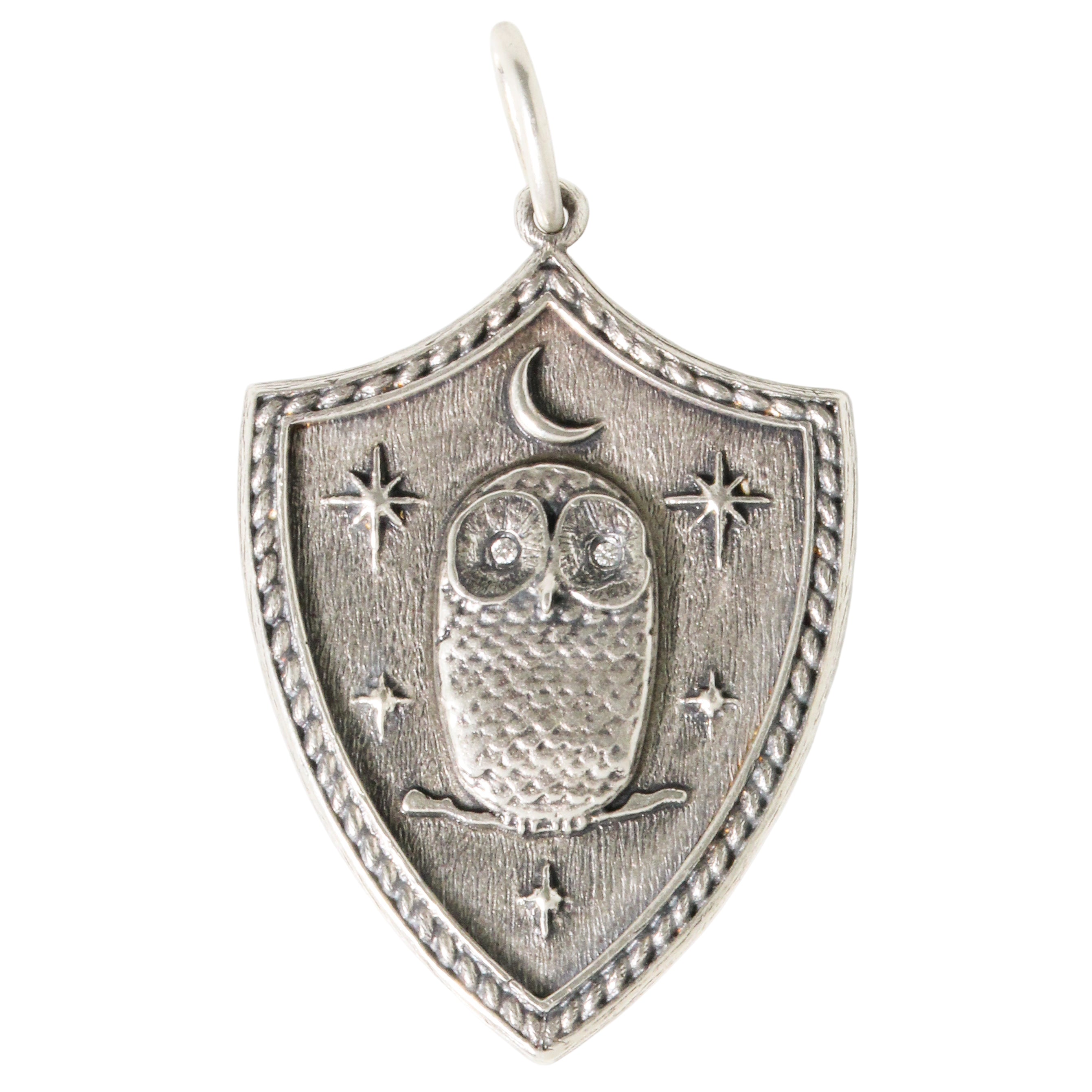 Large Owl Shield Charm