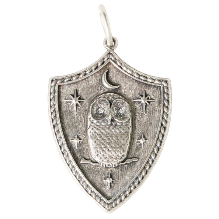 Large Owl Shield Charm