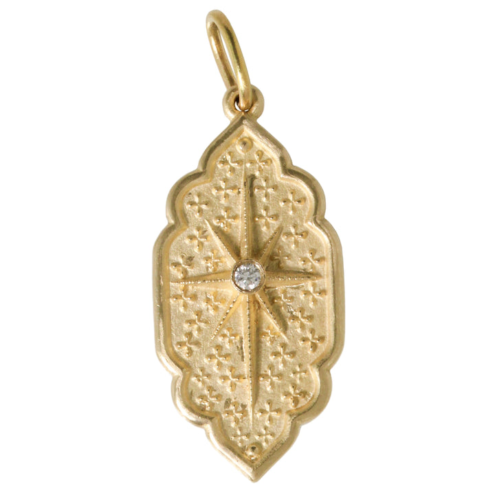 14K Elongated North Star Charm