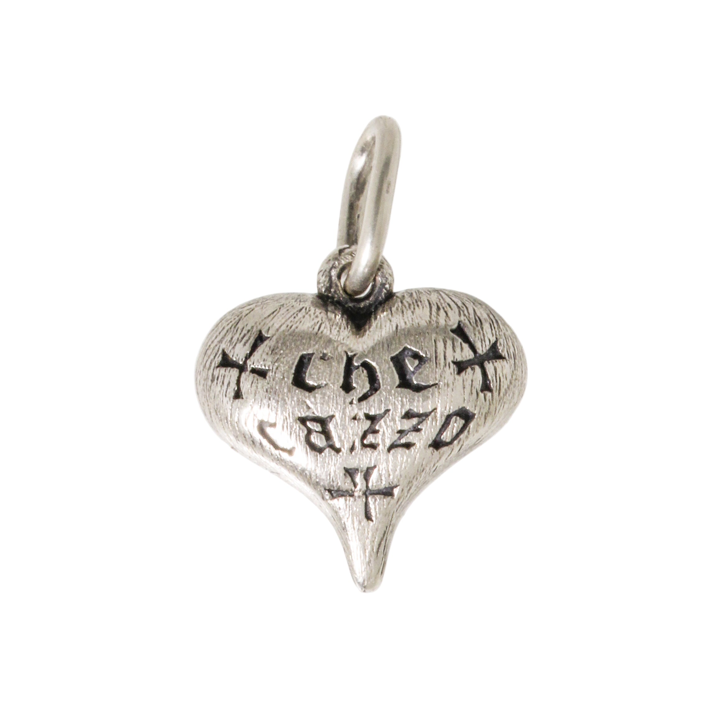 Sterling WTF Fat Heart Charm