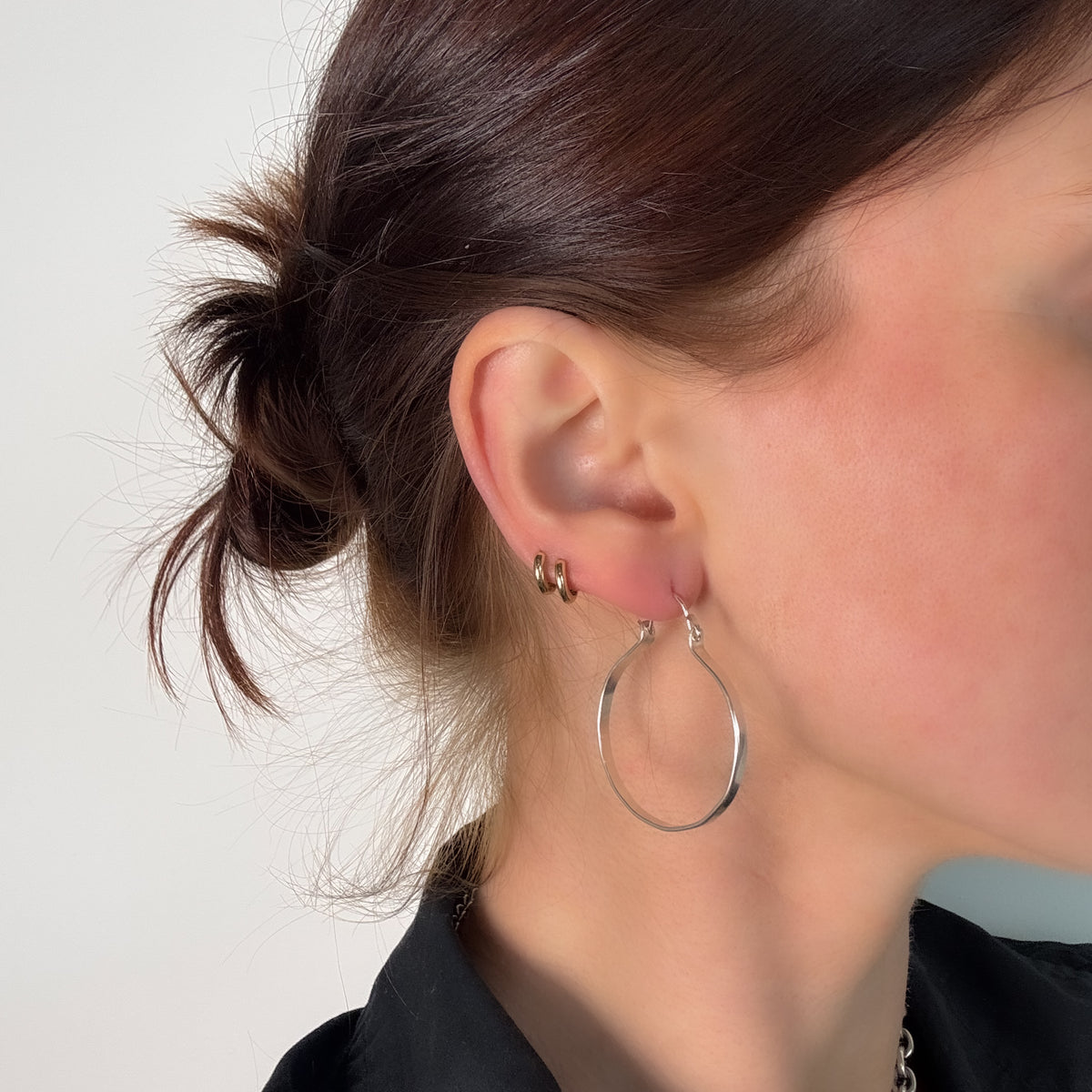 4” Sterling Silver Hoop Earrings