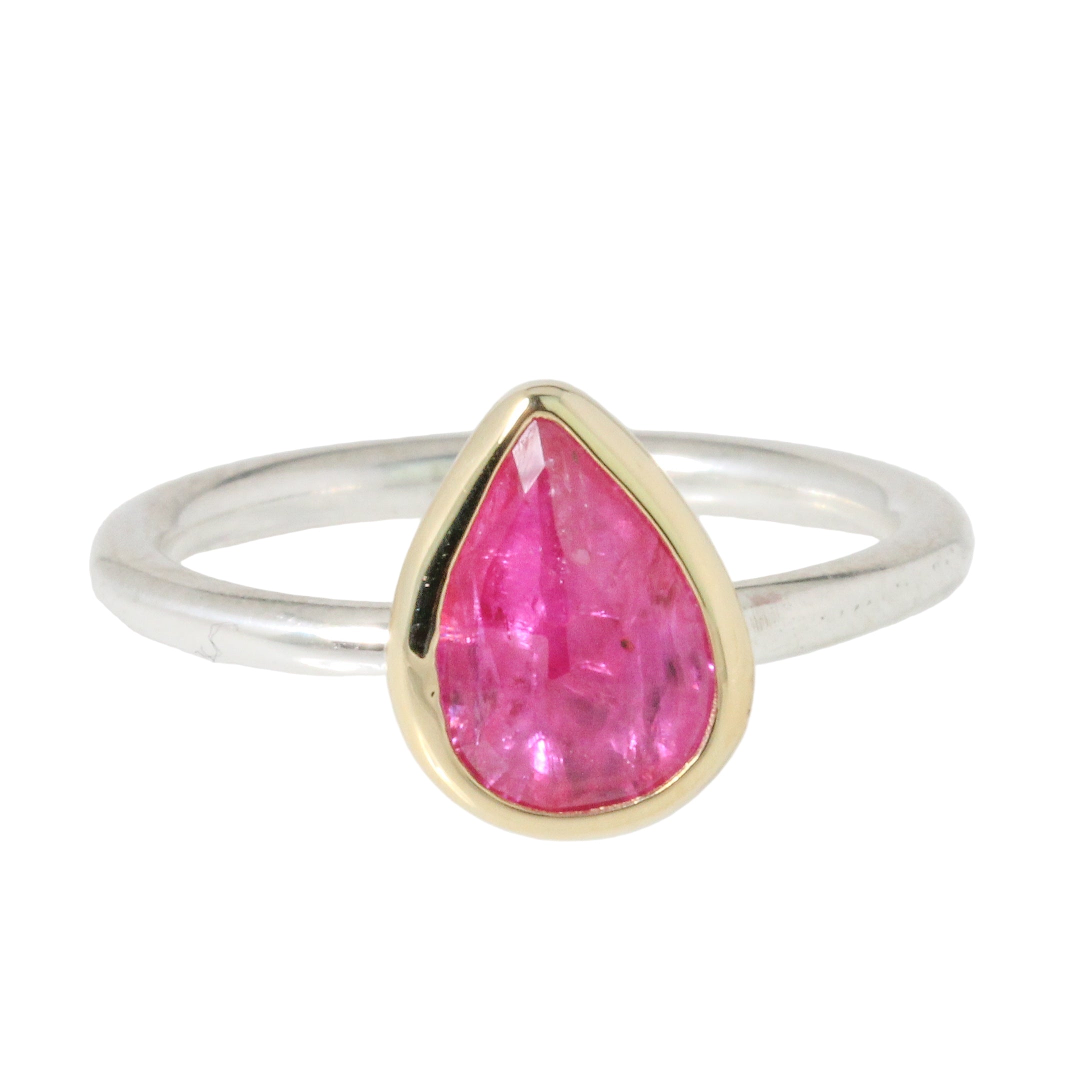 Teardrop Ruby Stacking Ring