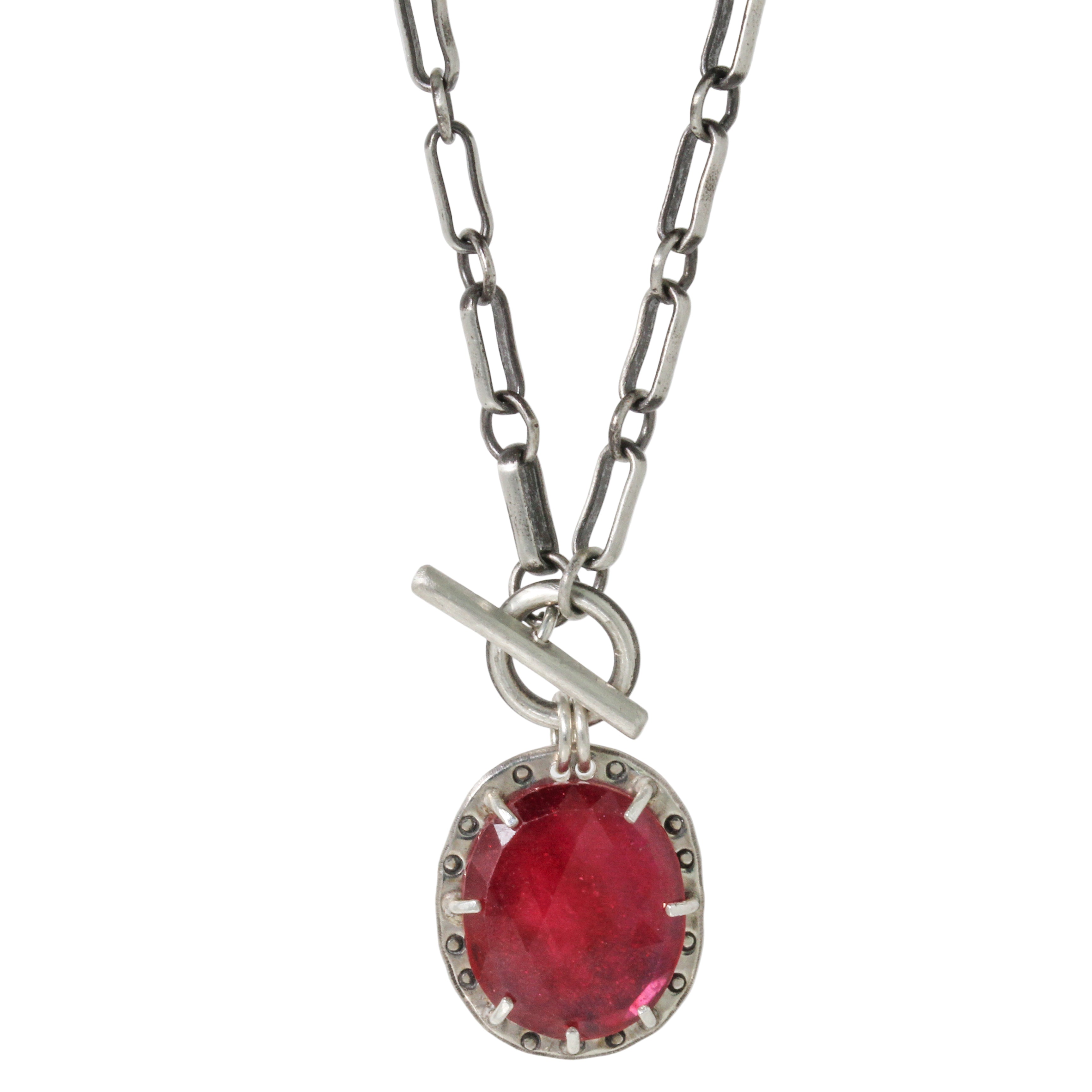 Pink Sapphire Bling Necklace