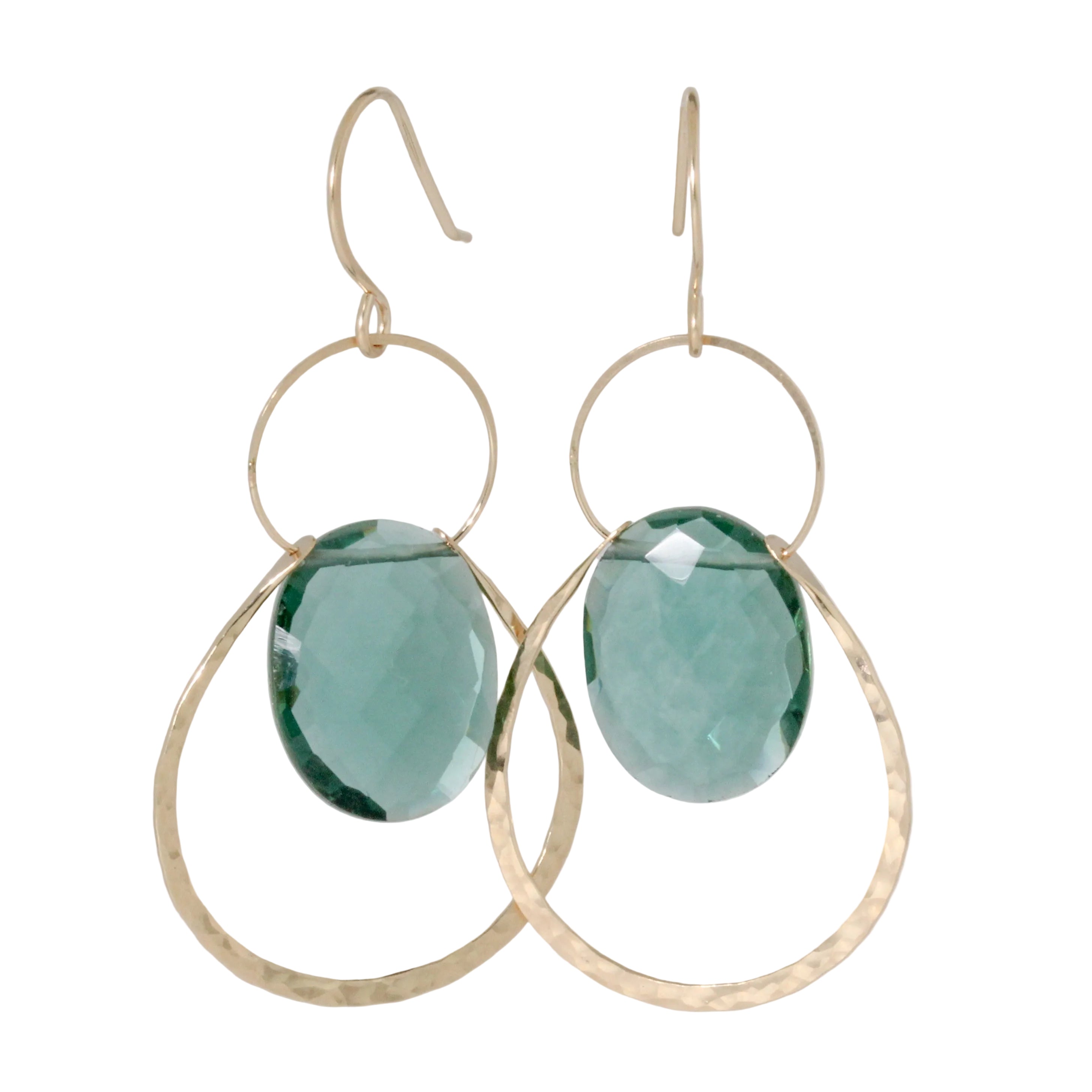 Cali Green Quartz Earrings