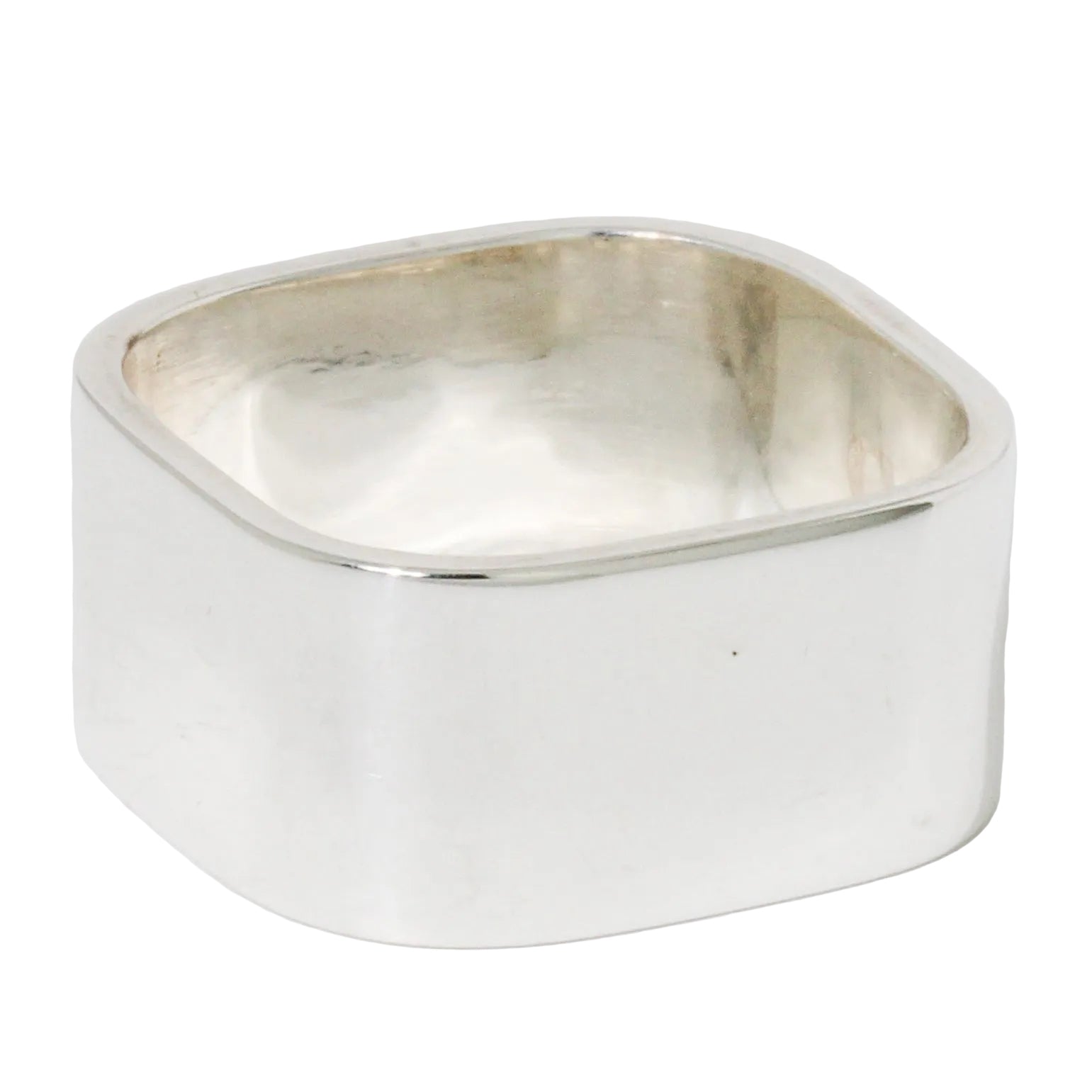 Anne Sterling Silver Square Cigar Band Ring