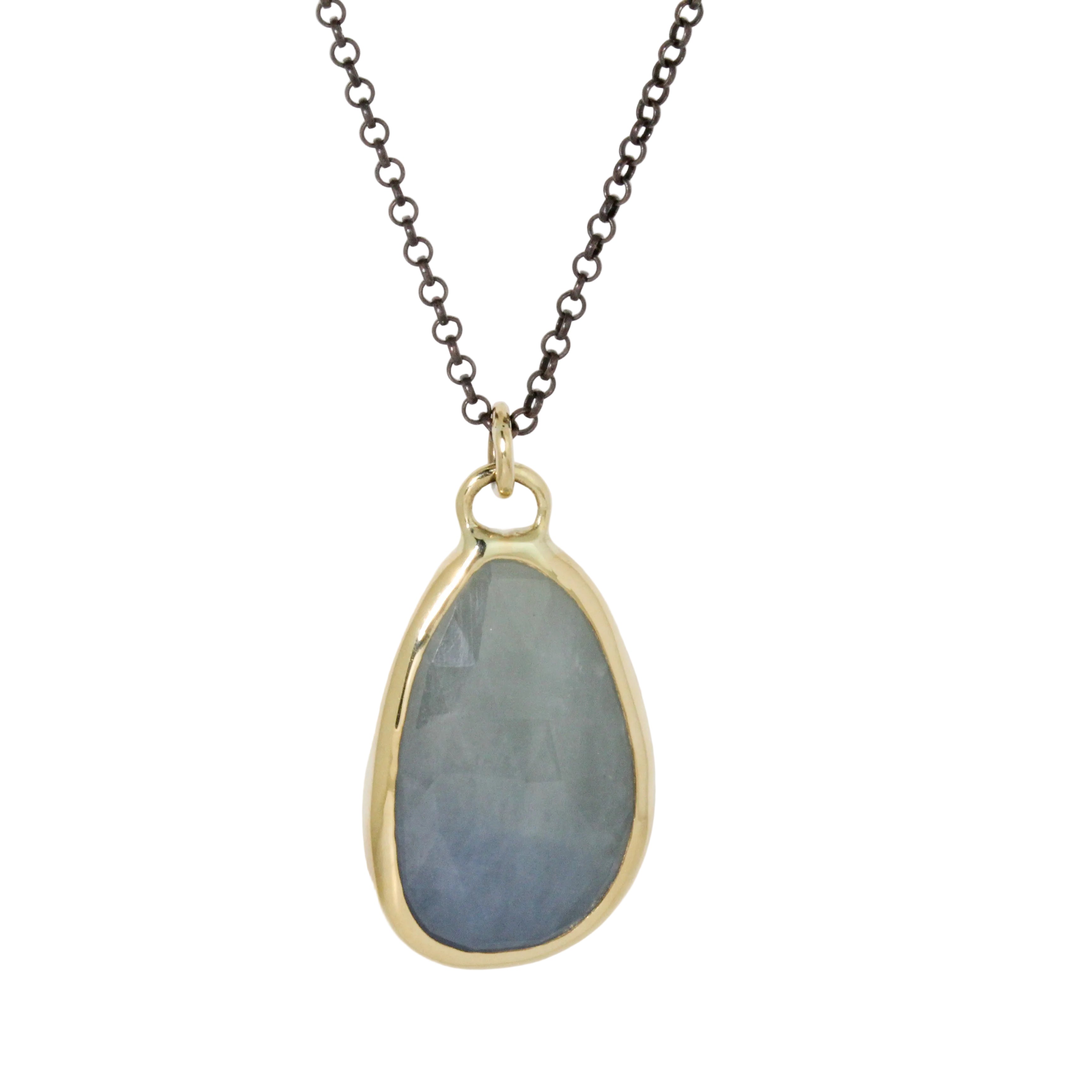Ombre Linen Sapphire Necklace