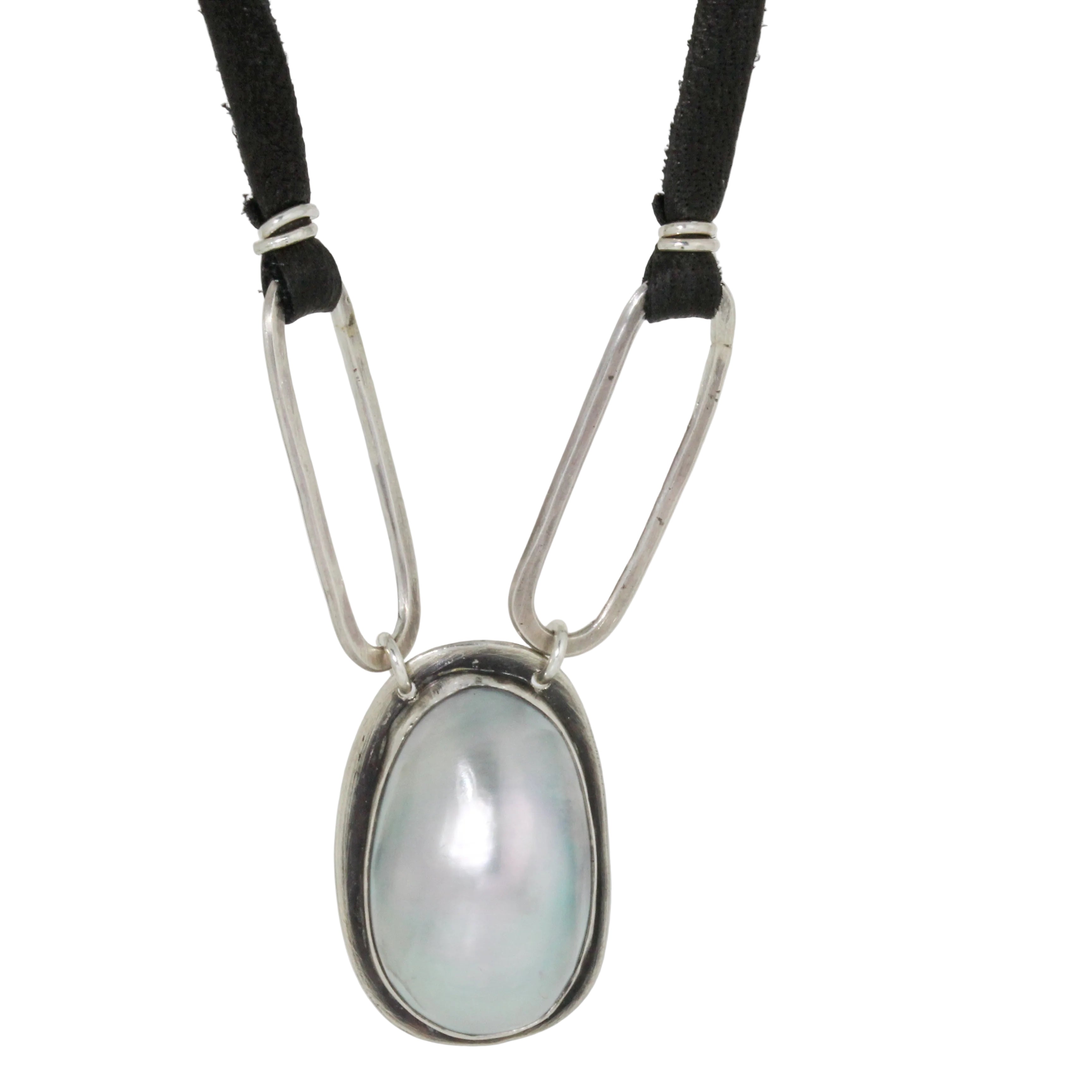 Maybe Pearl Leather Necklace